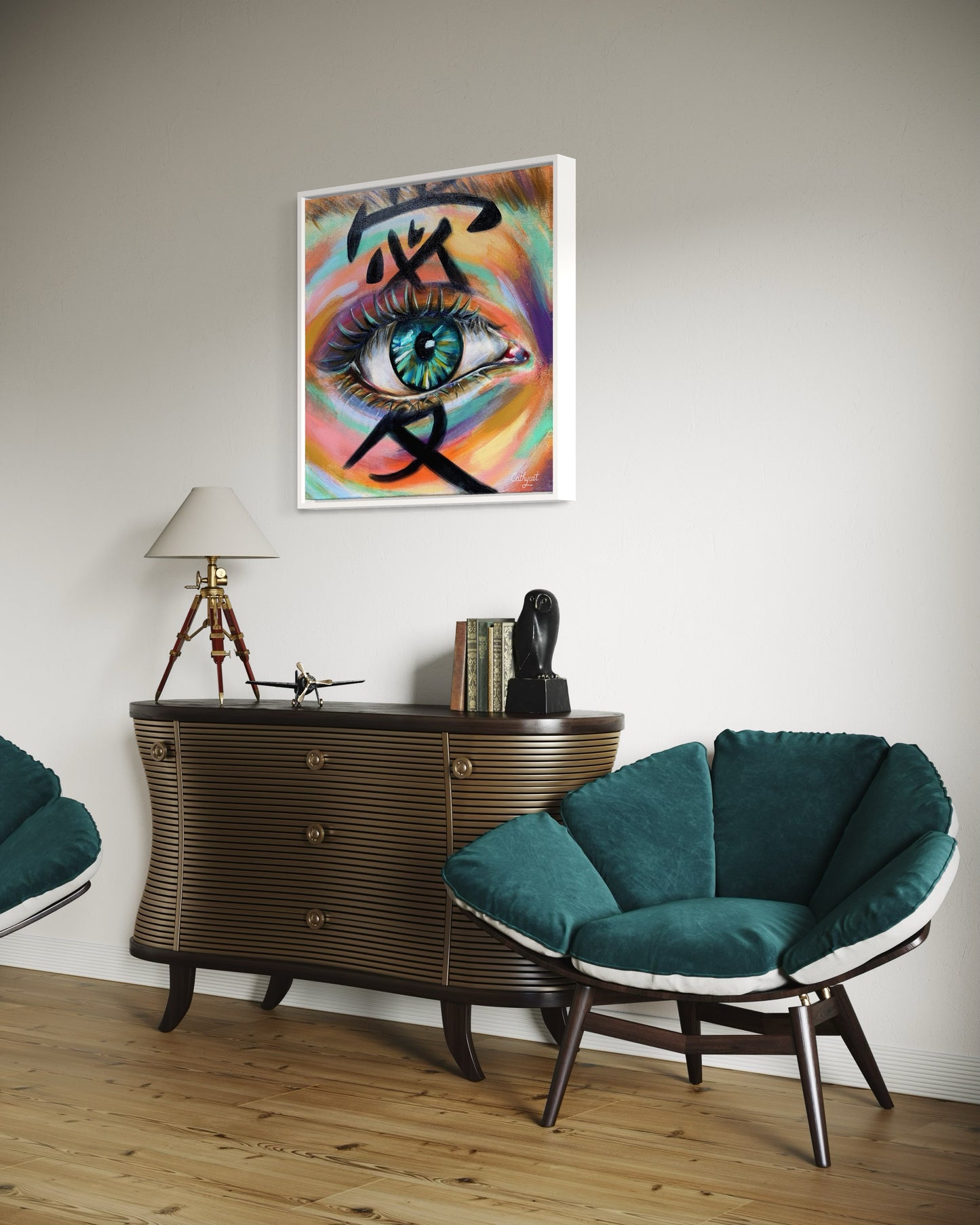 "China" Original portrait woman painting