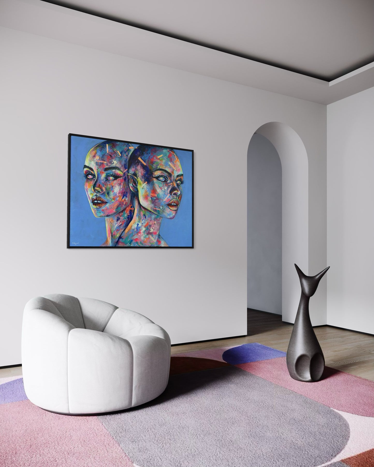 "Faces of Pride" Contemporary portrait - Original painting