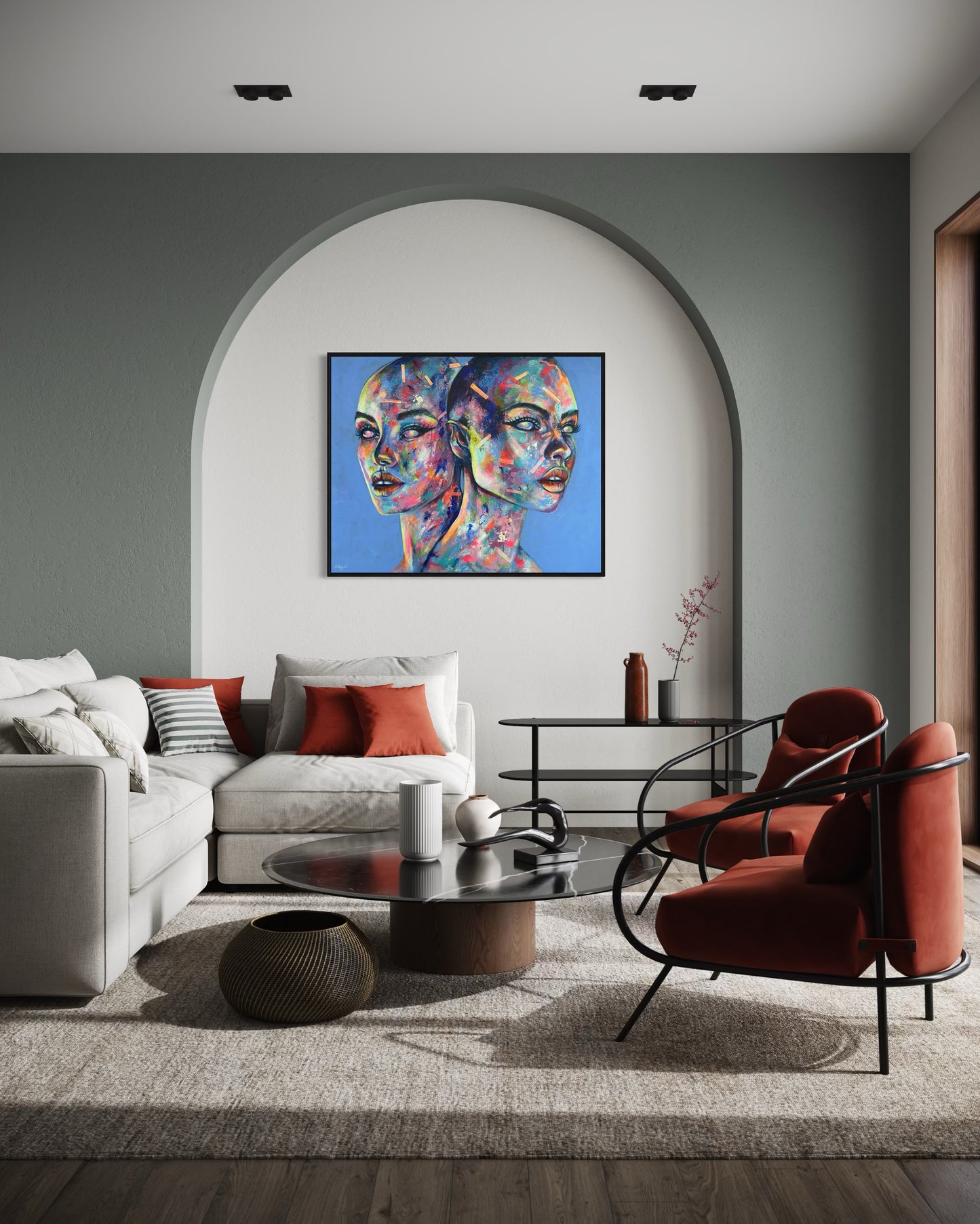 "Faces of Pride" Contemporary portrait - Original painting