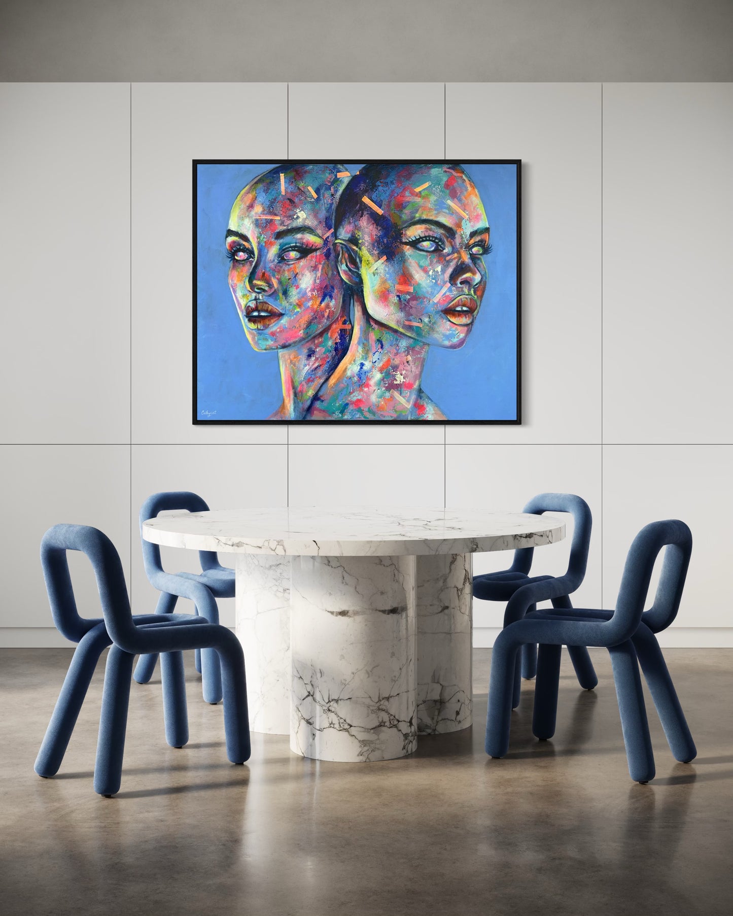 "Faces of Pride" Contemporary portrait - Original painting