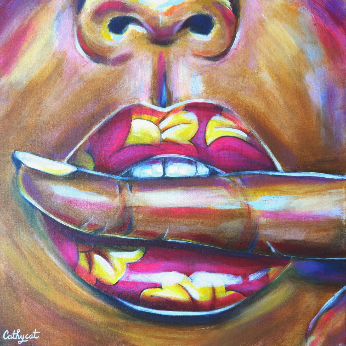 "Africa" Original portrait woman painting