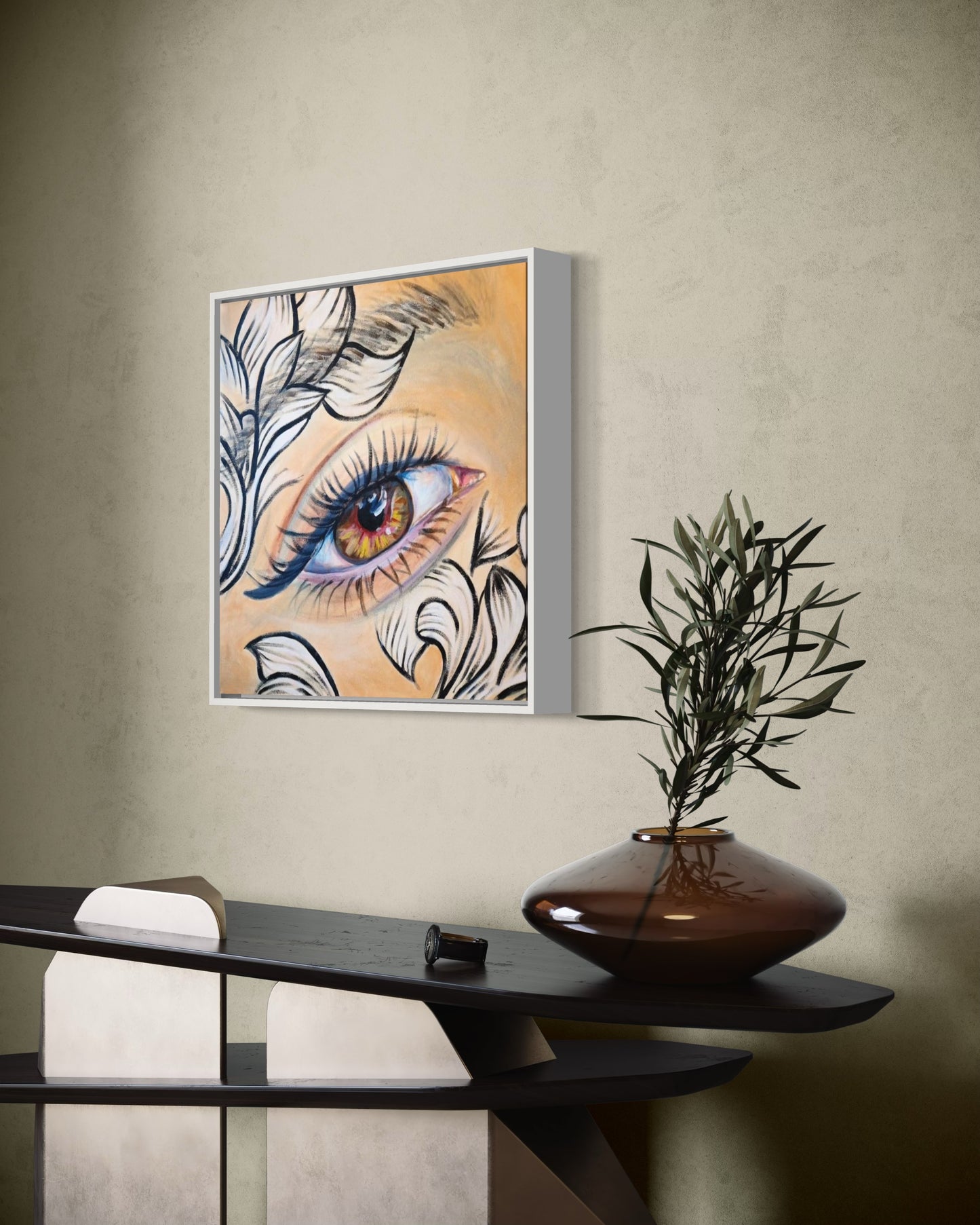 "Moroccan eye" Original portrait woman painting