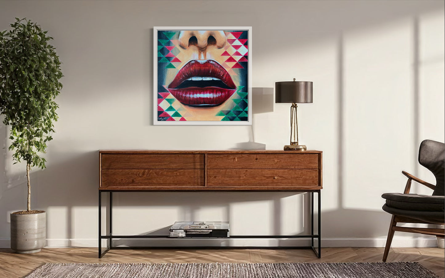 "Serbia" Original portrait woman painting