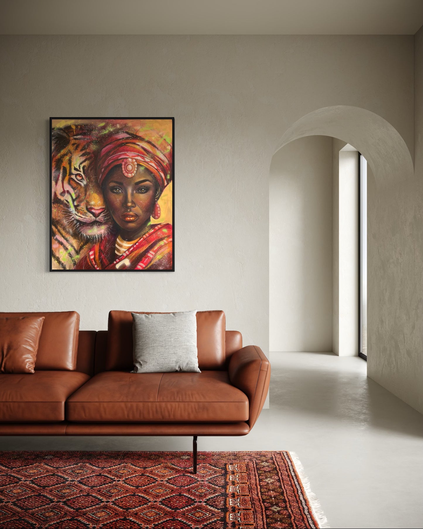 "Uganda" Contemporary portrait - Original painting
