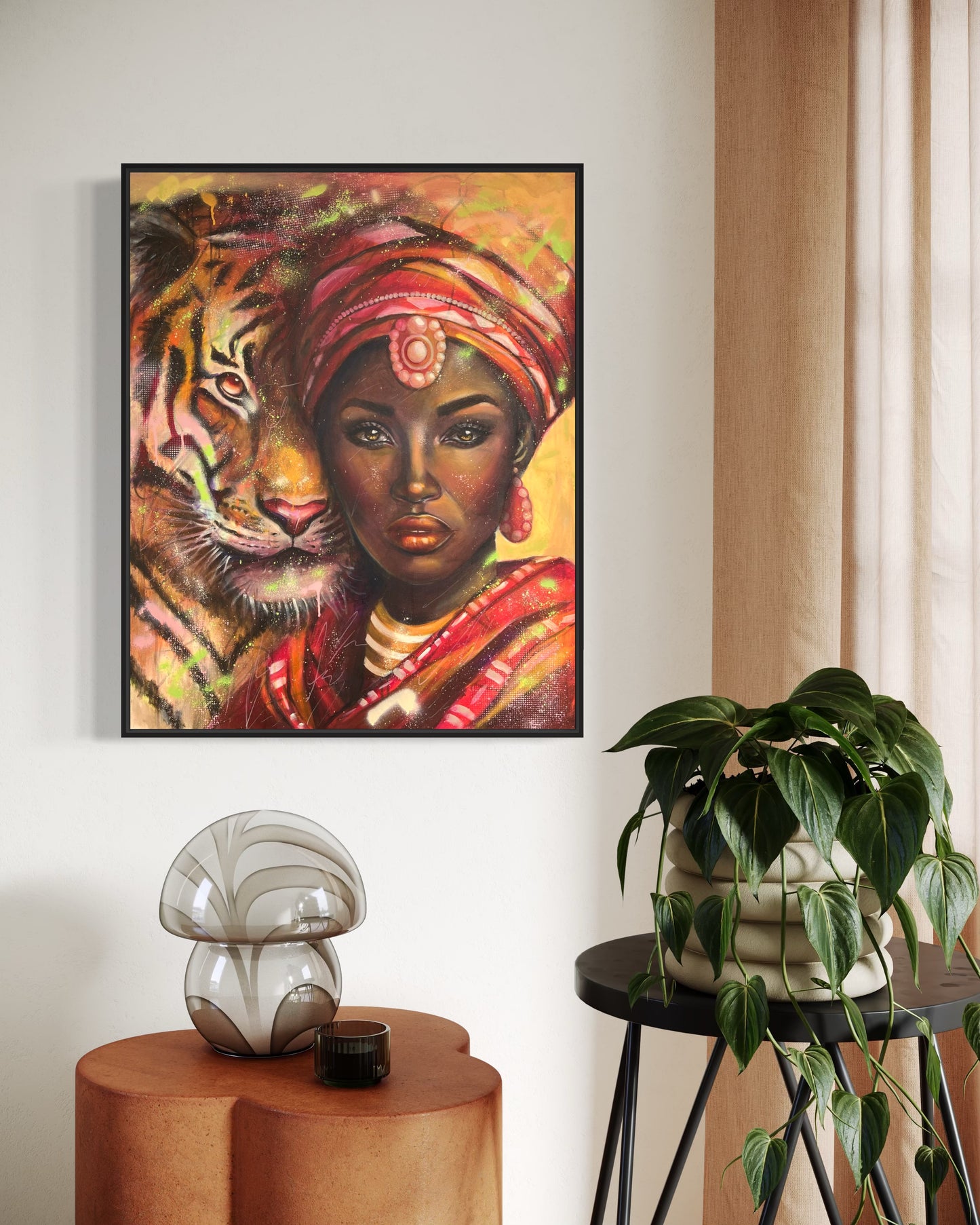 "Uganda" Contemporary portrait - Original painting