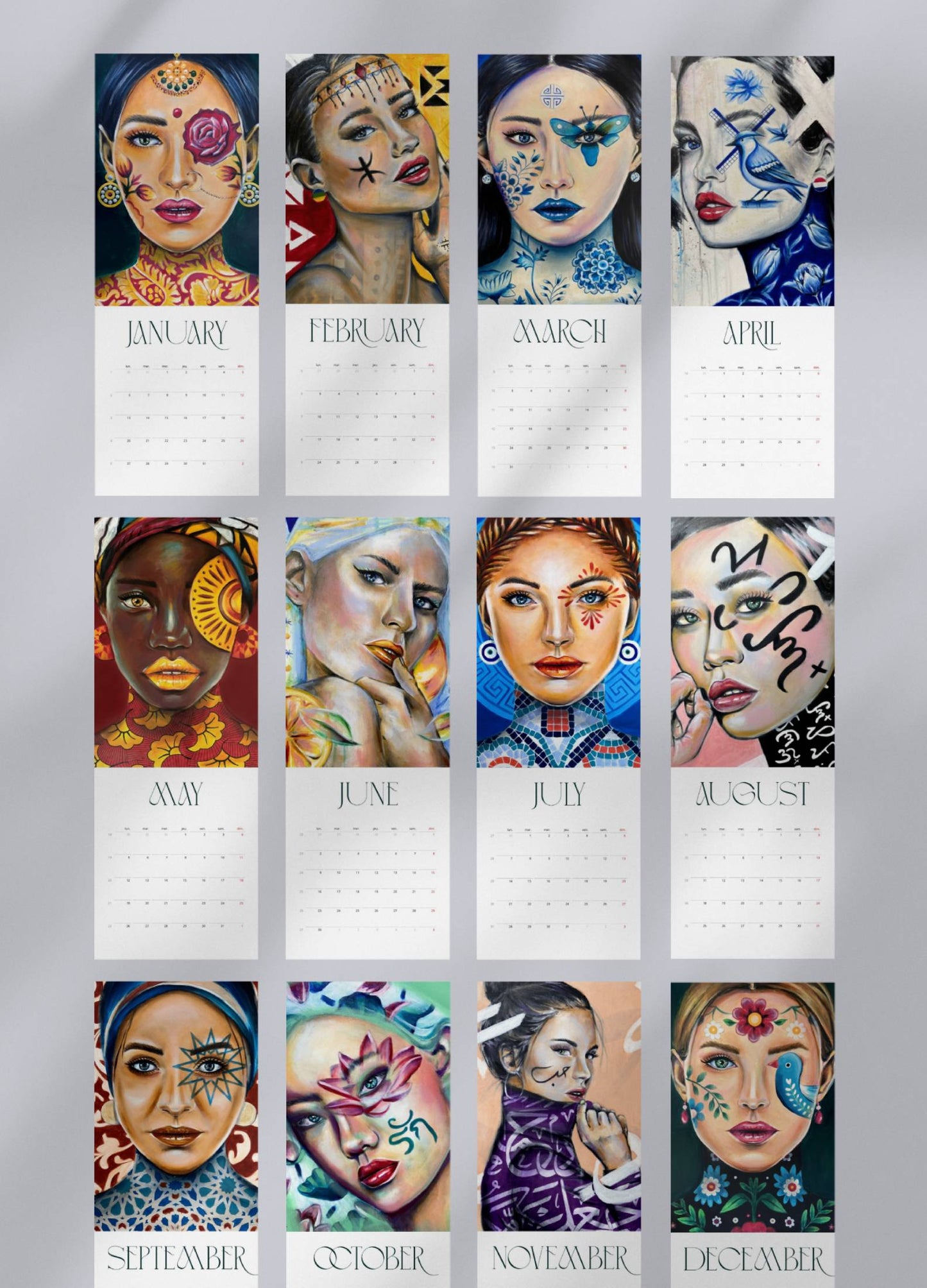 Fine Art Calendar portrait woman 2025