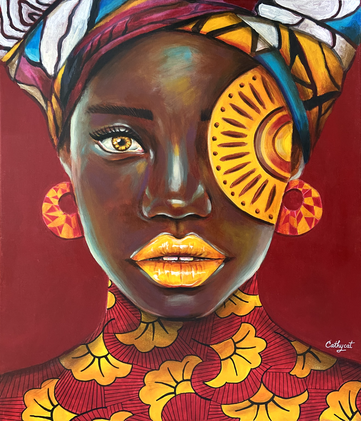 "Mali" Canvas portrait woman print