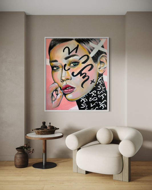 "Philippines" Original portrait woman painting