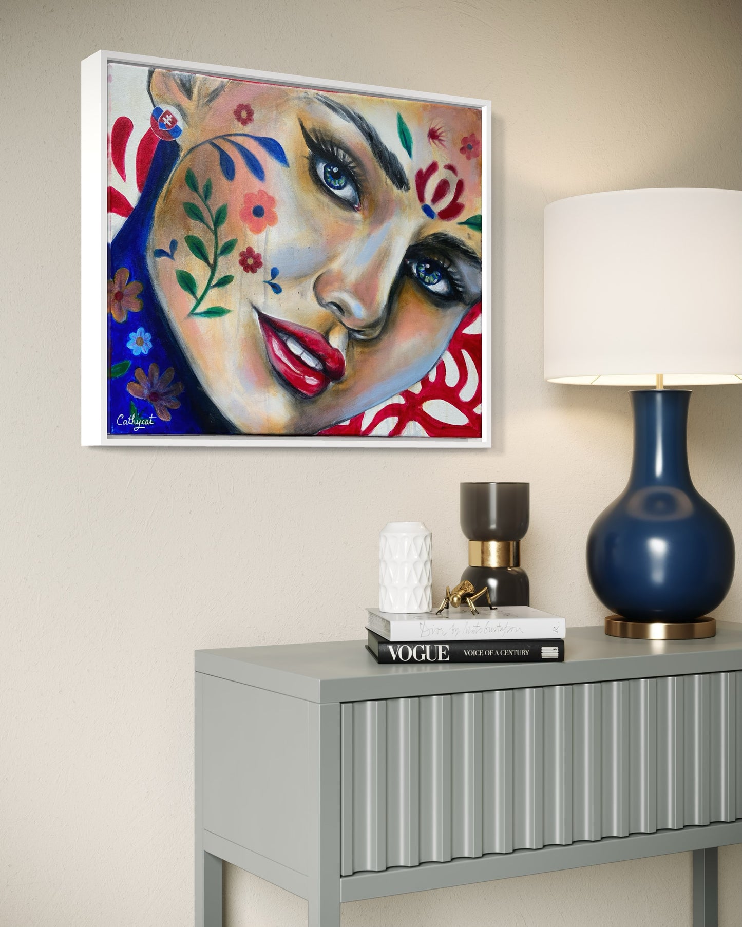 "Slovakia" Original portrait woman painting