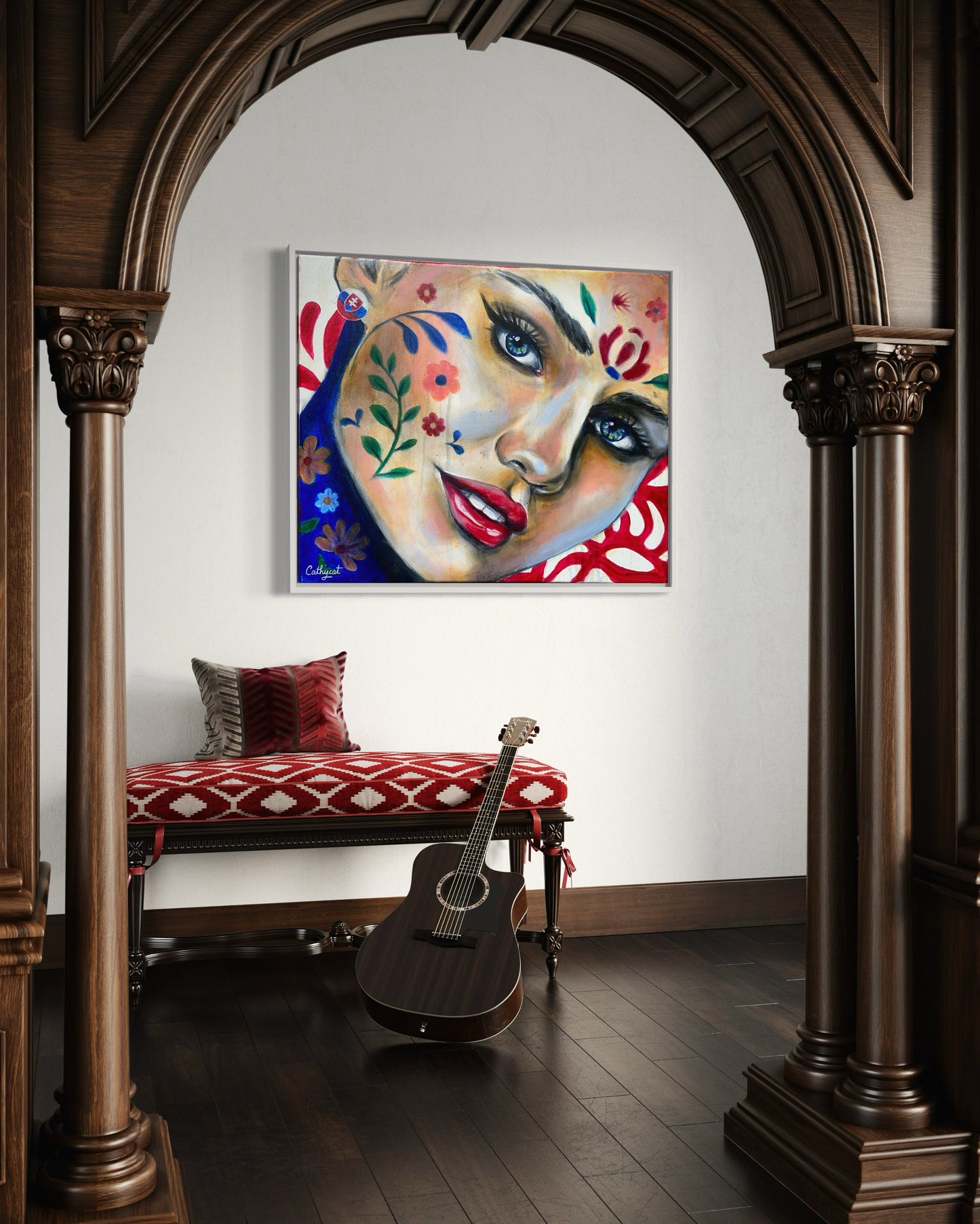 "Slovakia" Original portrait woman painting
