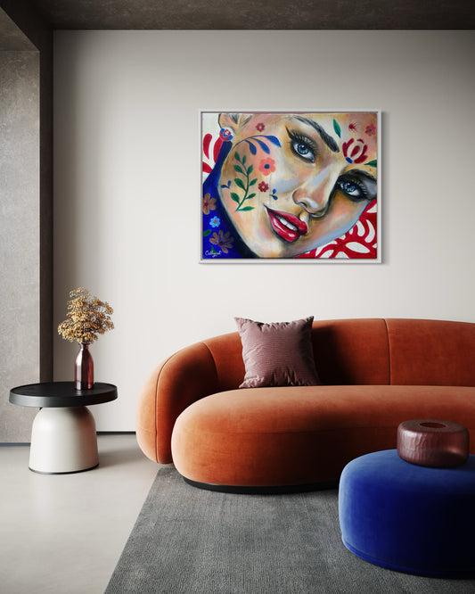 "Slovakia" Original portrait woman painting