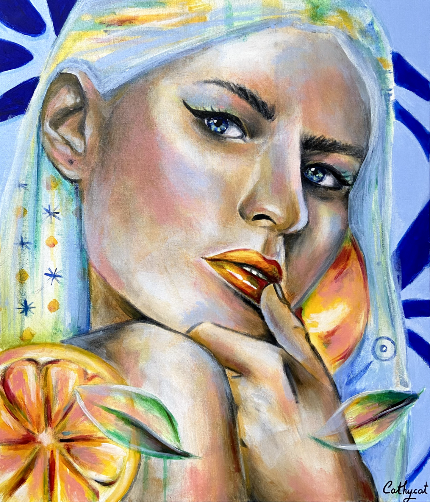 "Spain" Original portrait woman painting