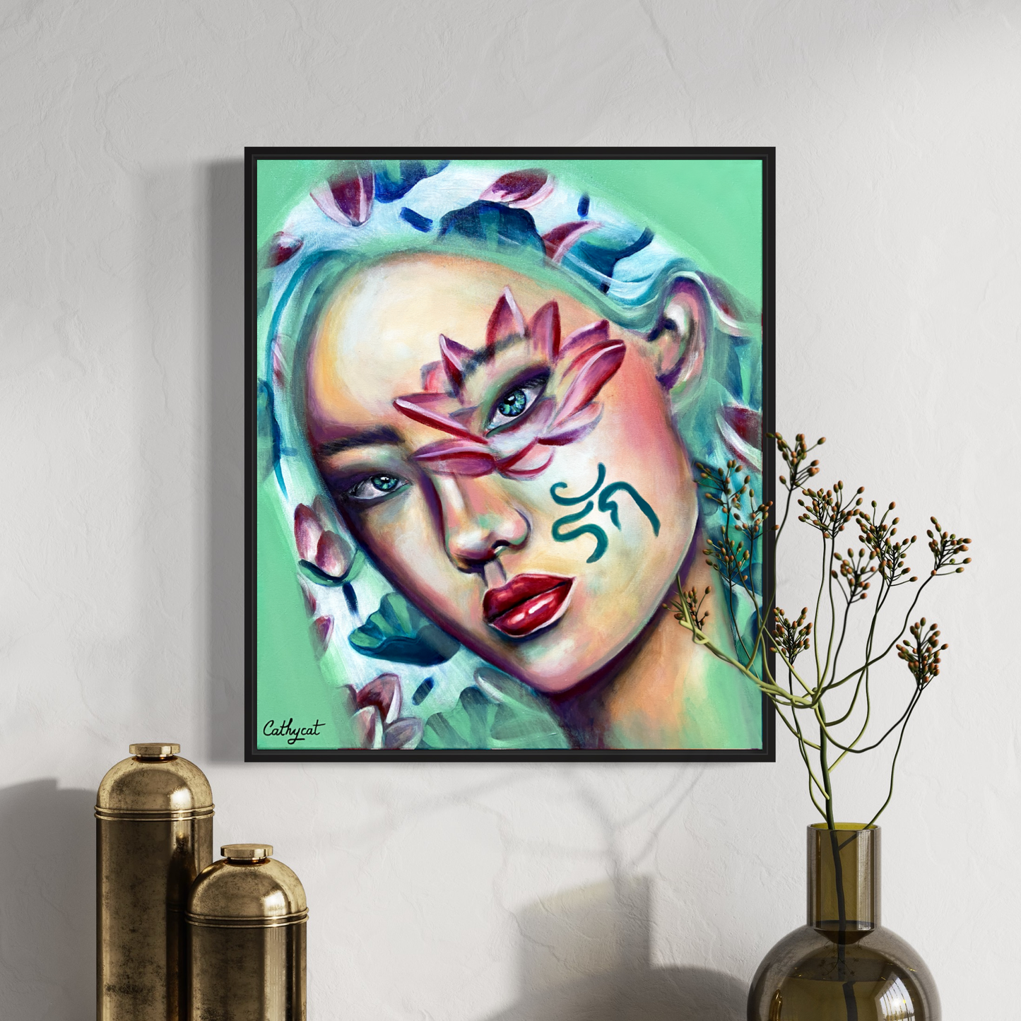 "Thailand" Original portrait woman painting