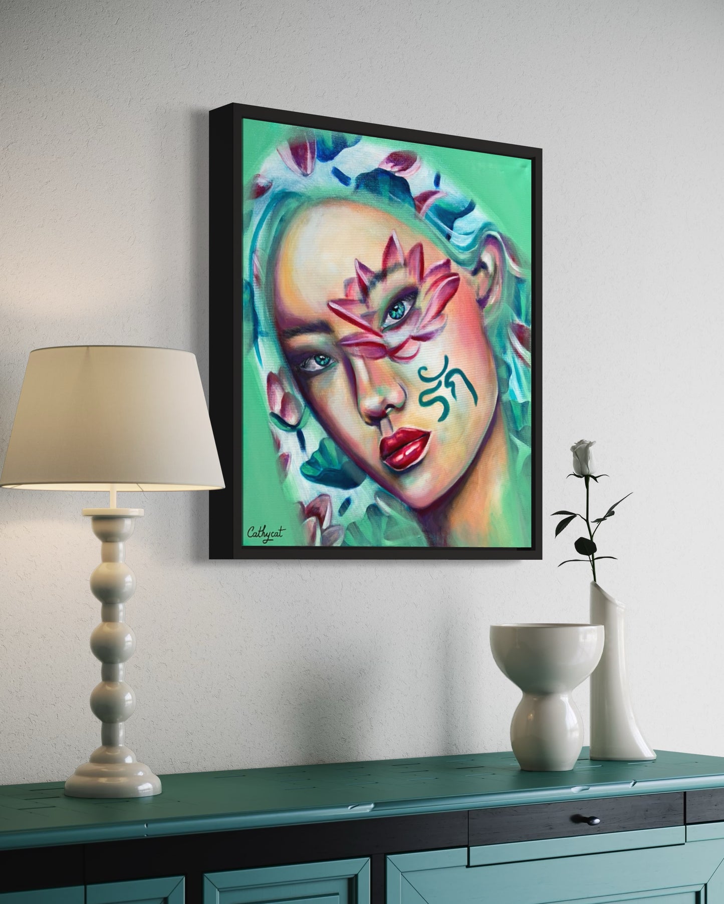 "Thailand" Original portrait woman painting