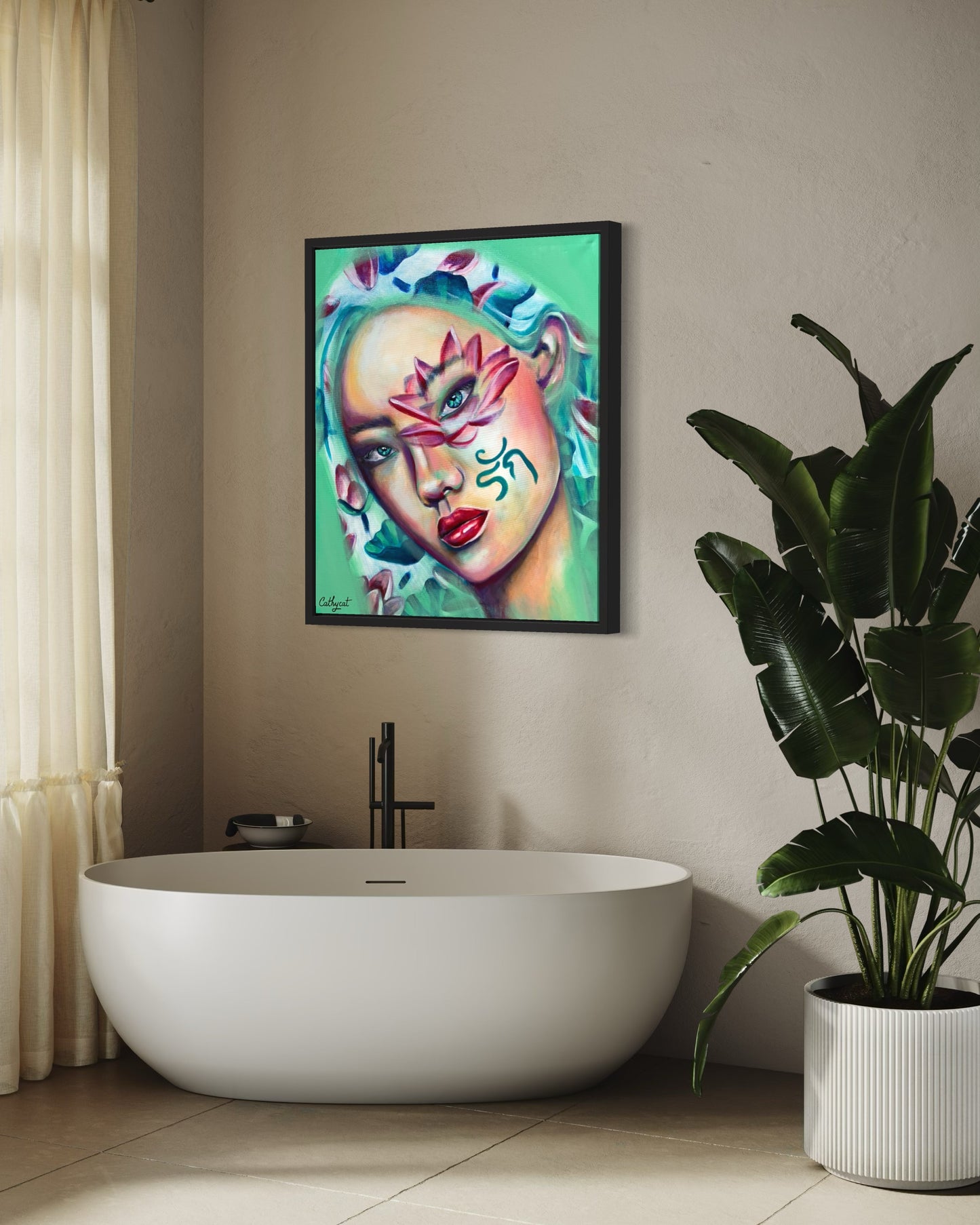 "Thailand" Original portrait woman painting