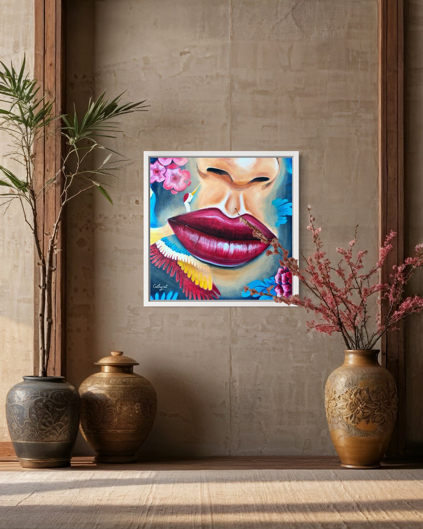 "Vietnam" Original portrait woman painting
